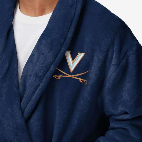 FOCO Virginia Cavaliers Lazy Day Team Robe, Unisex Size OS - Blue - Picture 2 of 12